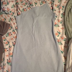 Baby blue sleeveless summer dress